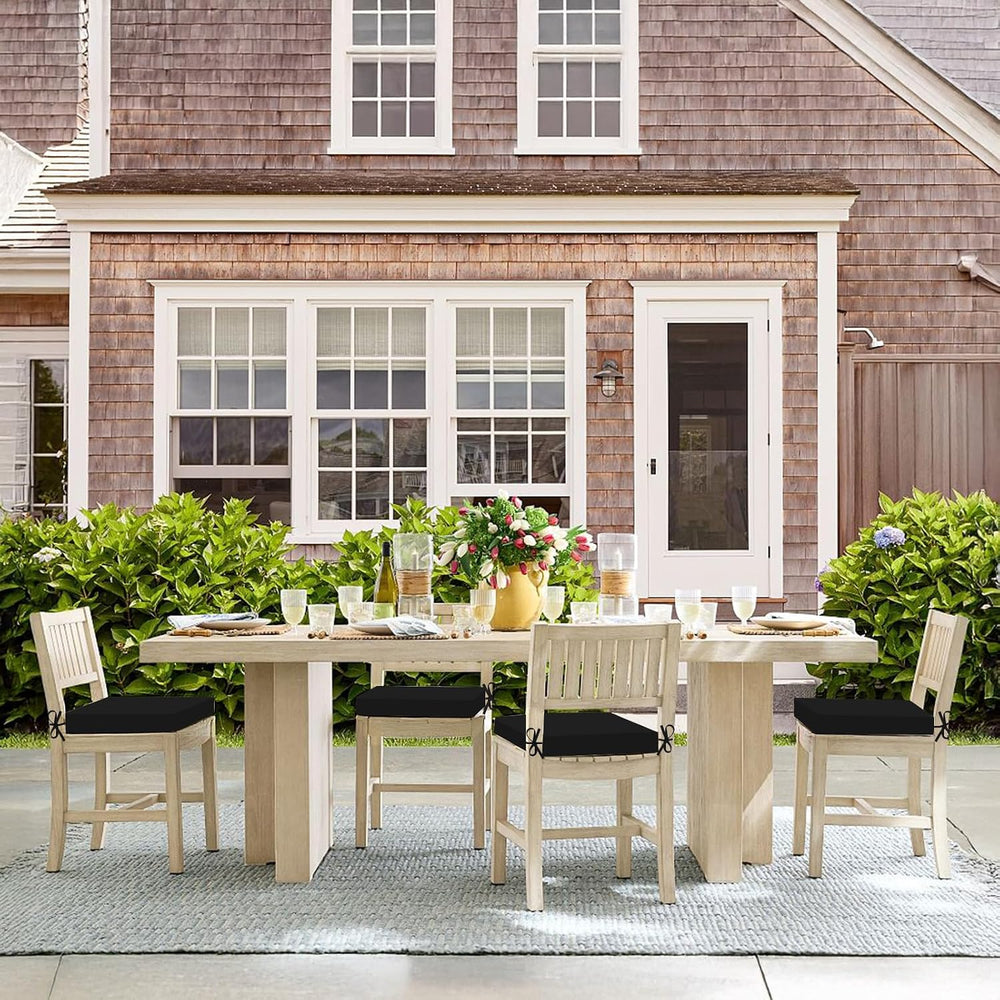 Basic Beyond Outdoor Chair Cushions Set of 2, Square Corner Outdoor Cushions ...