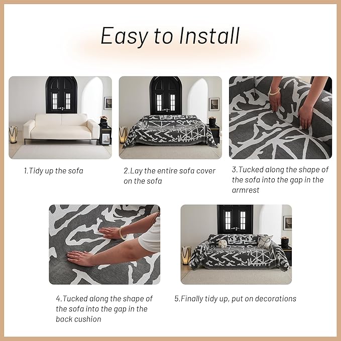 MYSKY HOME Boho Couch Cover Sofa Covers, Couch Covers - Image 7