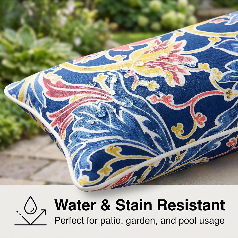 JMGBird Colorful Pillows Navy Outdoor Pillows with Inserts Included