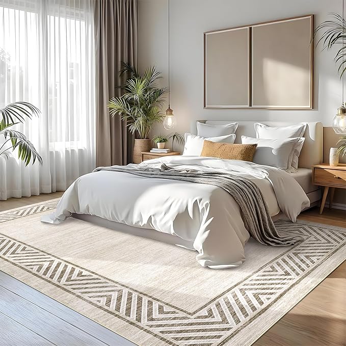 GarveeHome Modern Rugs for Living Room 8x10 Large Bordered Floor Mats - Image 8