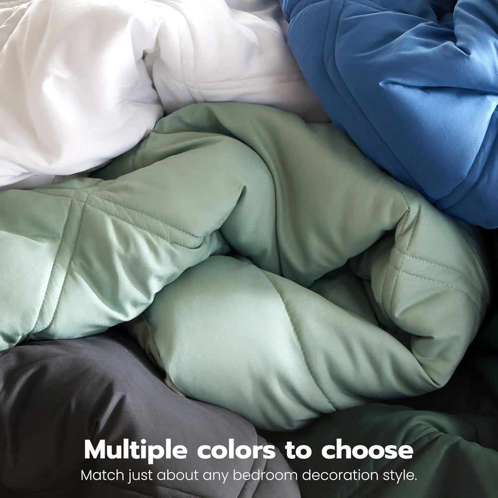 Joiedomi Queen Comforter Set with Sheets Dark Grey, 7 Pieces Queen Bed Set wi...
