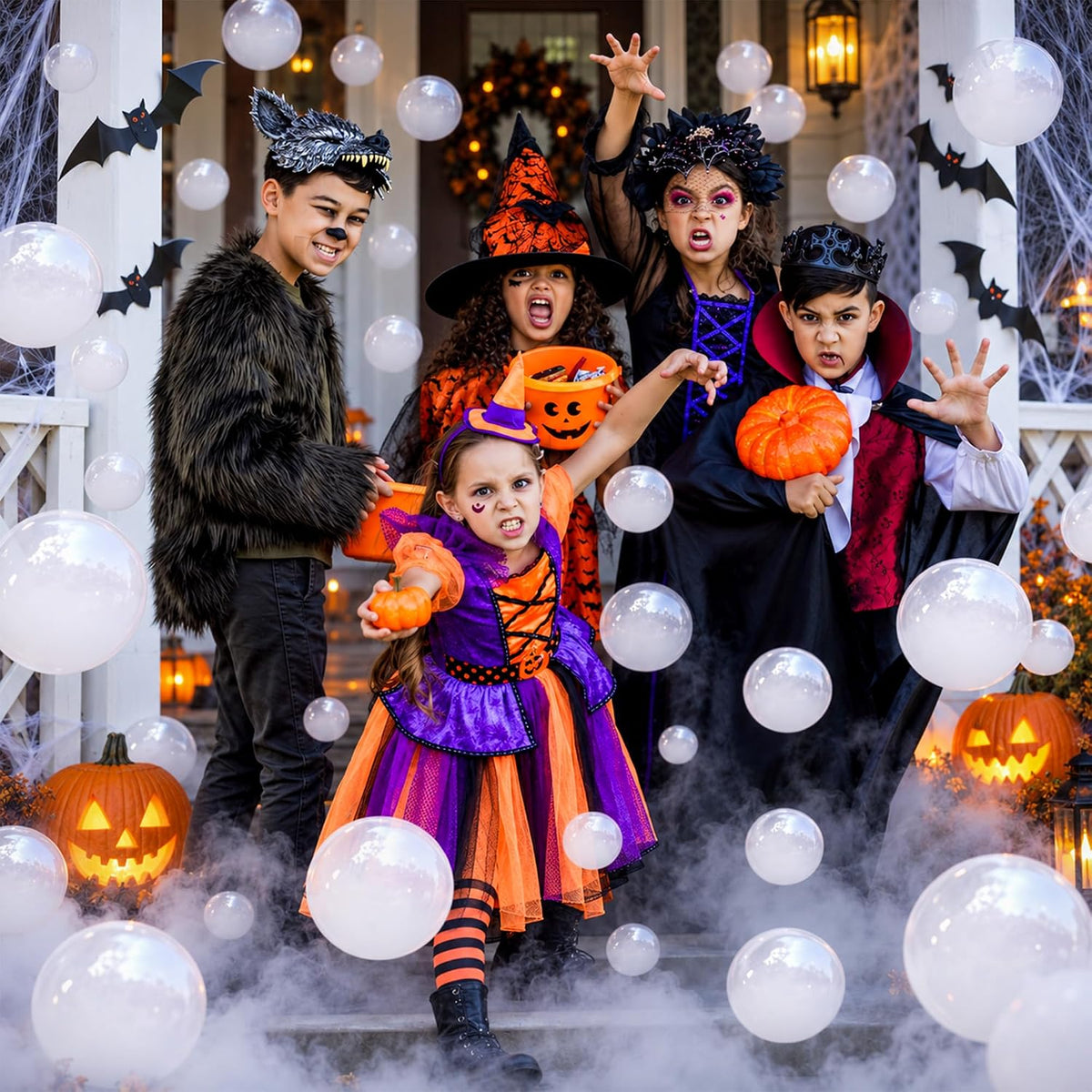 Fog Bubble Machine - High Powered Smoke Bubble Machine for Halloween Party