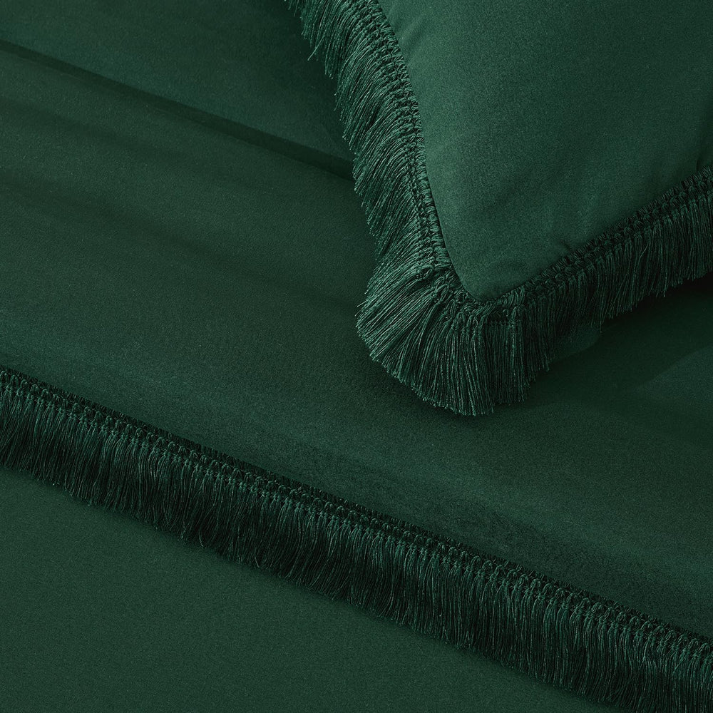 Andency Comforter Oversized King Emerald Green, 3 Pieces Boho Bedding
