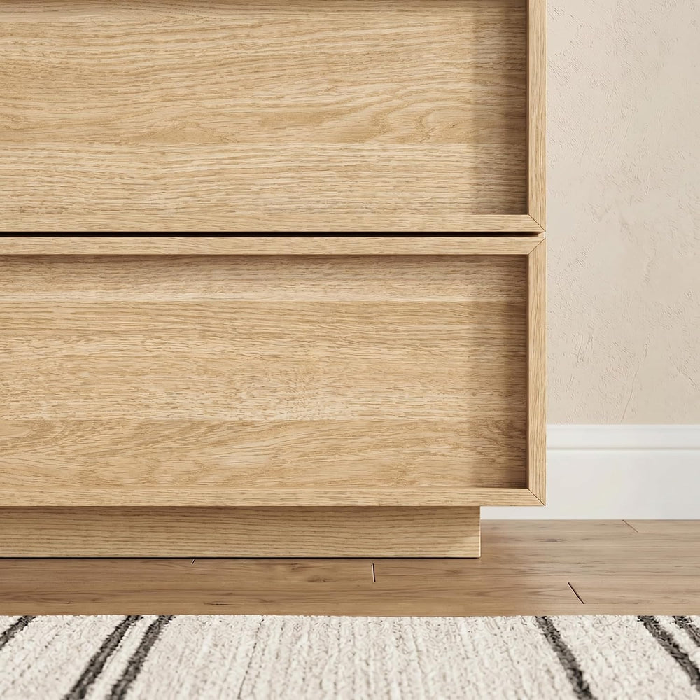 6-Drawer Dresser for Bedroom, 47.2" Wide, Wooden, Light Oak