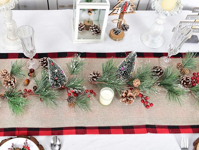 6 feet Christmas Pine Garland - Image 7