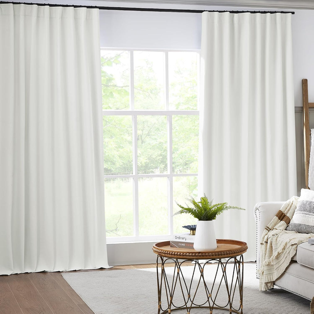 KEQIAOSUOCAI Living Room Curtains for Large Windows Modern Farmhouse Patio Sl...