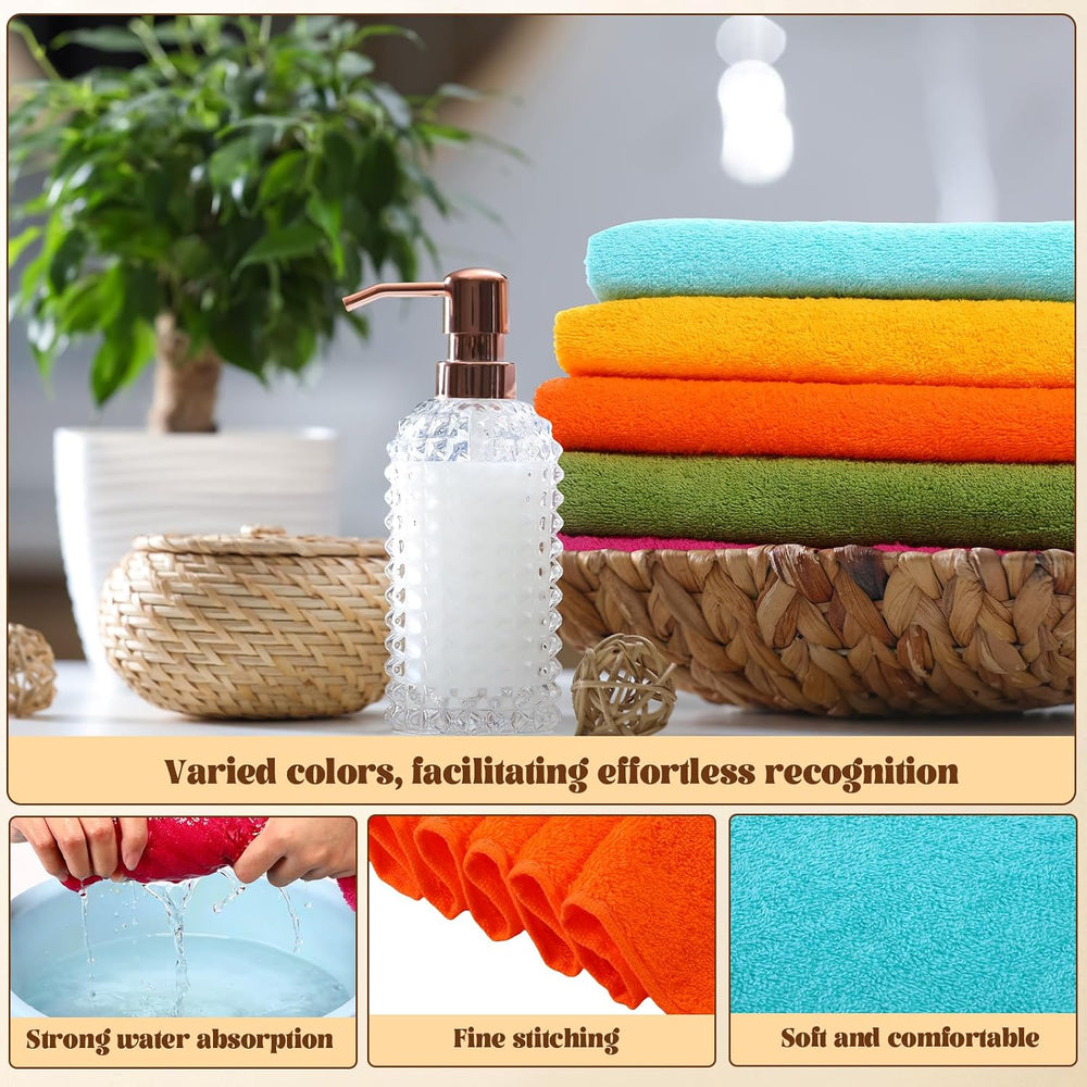 Newwiee 12 Pack Bath Towels Bulk, 28 x 55 Inch Cotton Towels, 12 Colors