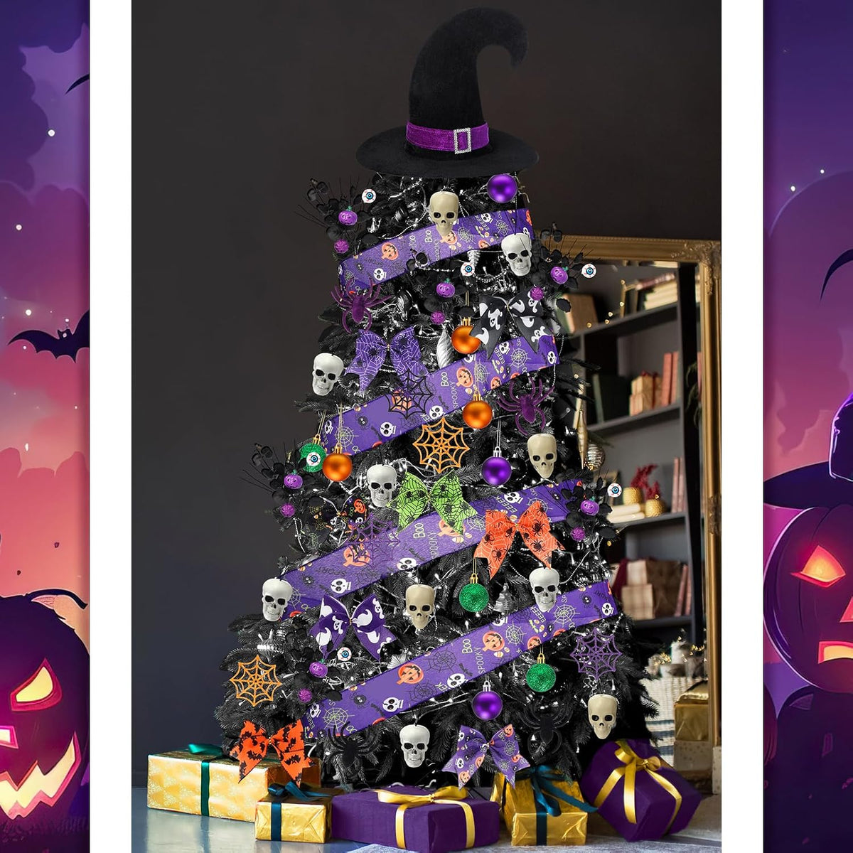 43 Pcs Halloween Tree Ornaments Decorations Tree Topper Hanging Ornaments for Halloween Home Party