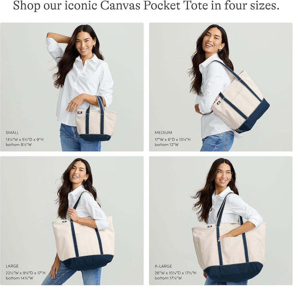 Lands' End Zip Canvas Tote