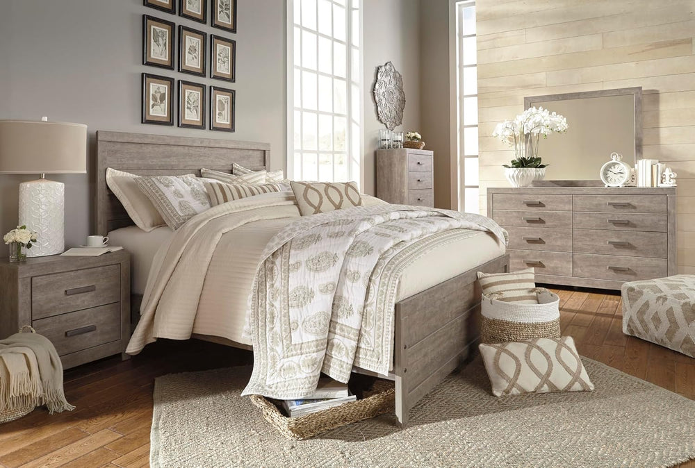 Signature Design by Ashley Culverbach Scandinavian 6 Drawer Dresser, Weathere...
