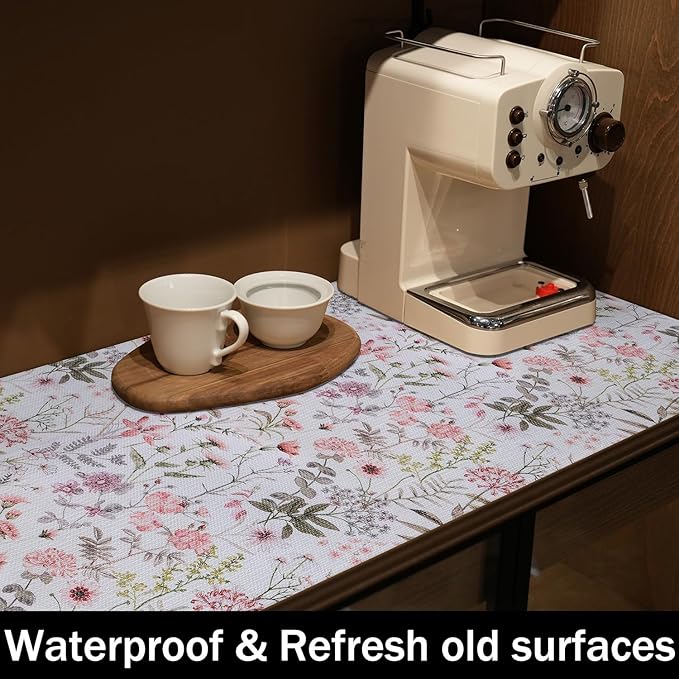 Leaf Floral Shelf Liners Non Adhesive and Strong Non-Slip Shelf and Drawer - Image 9