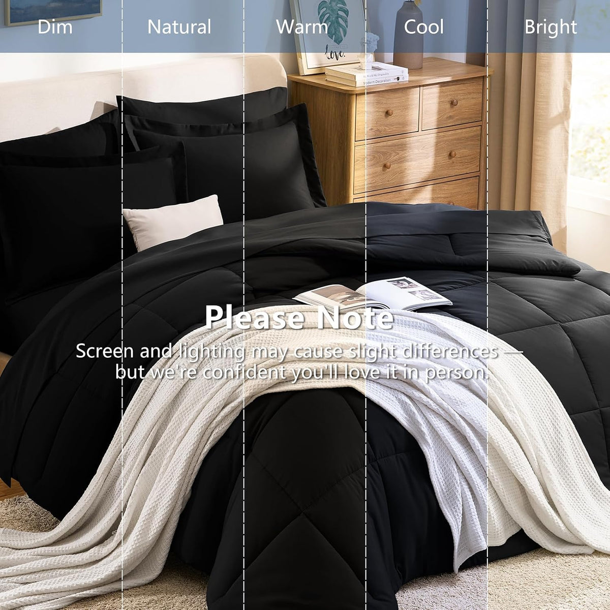 cozylux full size comforter sets, 7-piece bed in, view 9