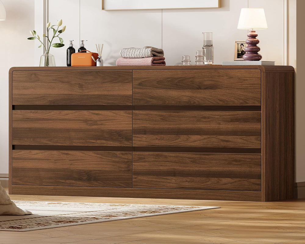 TEENFON 55" Dresser for Bedroom with 6 Drawers, Dressers & Chests of...