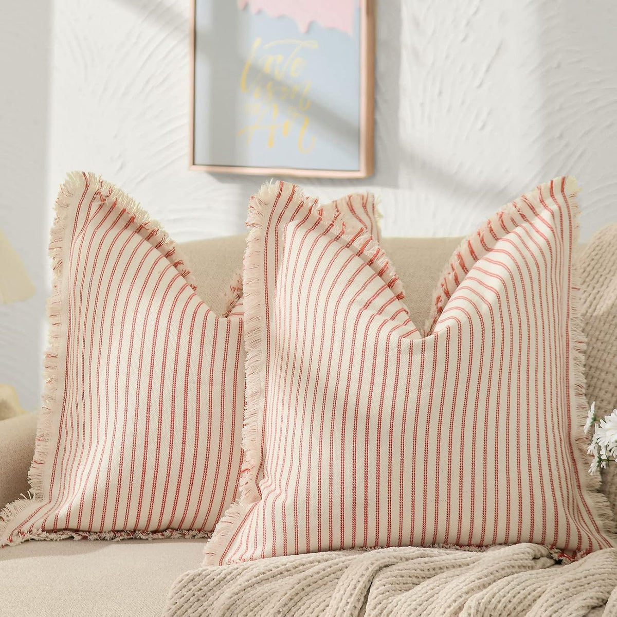zwjd red throw pillow covers 26x26 set of, main product view
