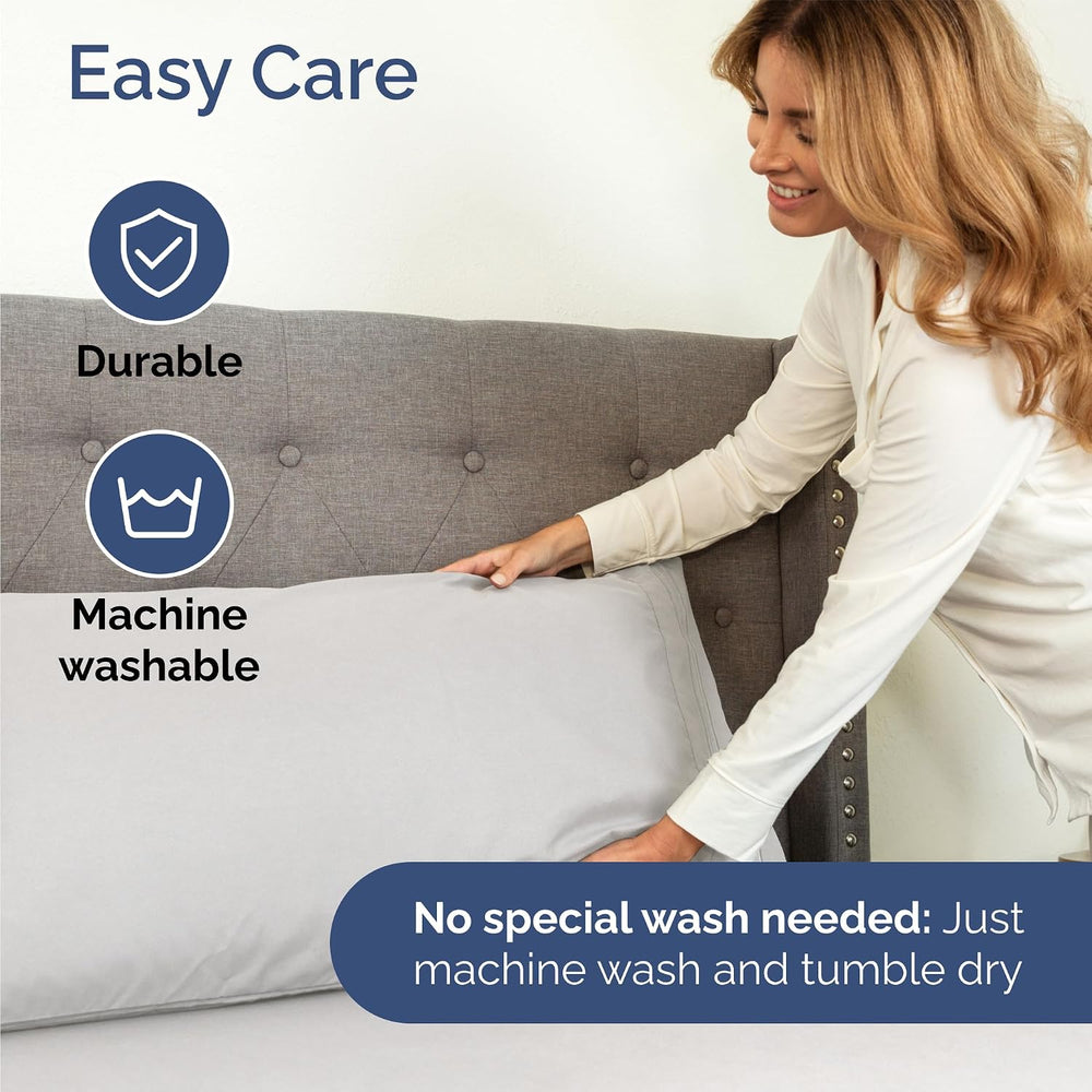 Queen Size 4 Piece Sheet Set - Breathable & Cooling Sheets - French Grey
