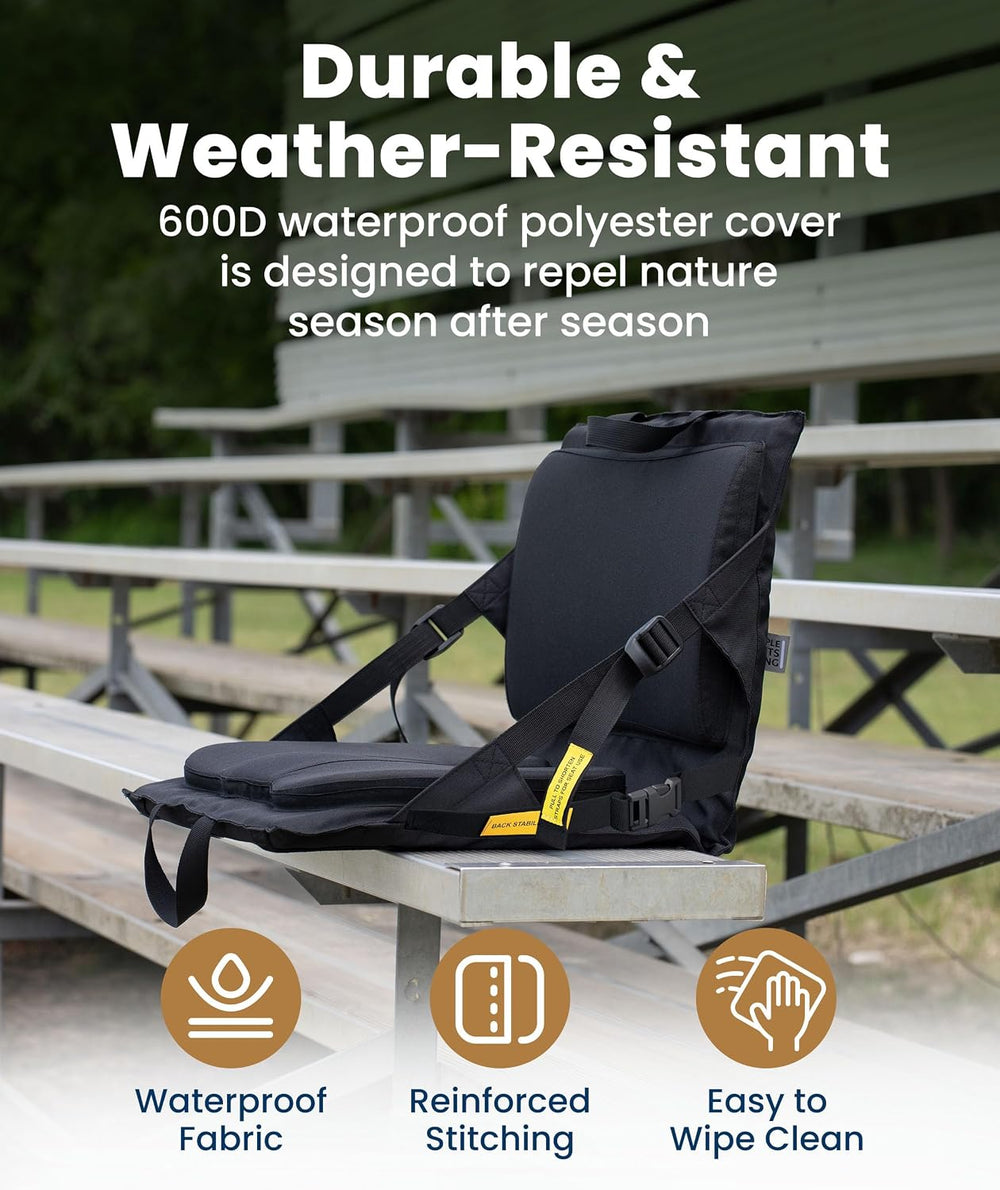 Everlasting Comfort Stadium Seats with Back Support - Adjustable Memory Foam ...
