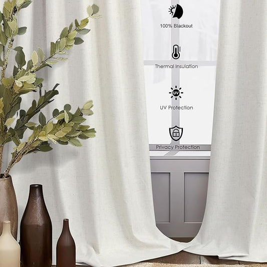 100% Blackout Elegant Curtains 95 Inch Length 2 Panel Set - Image 6