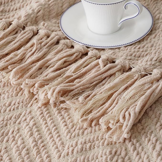 BATTILO HOME Beige Throw Blanket - Image 9