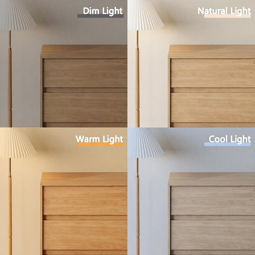 51in Oak 7 Drawer Dresser & 2 Nightstand Set, 3 Pcs Bedroom Furniture