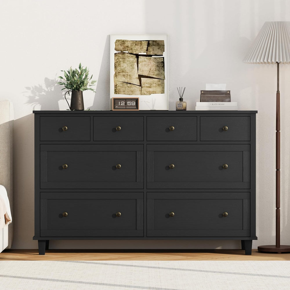Dresser for Bedroom 8 Drawer Wood Dresser 56.3" Wide, Large Storage Ches...