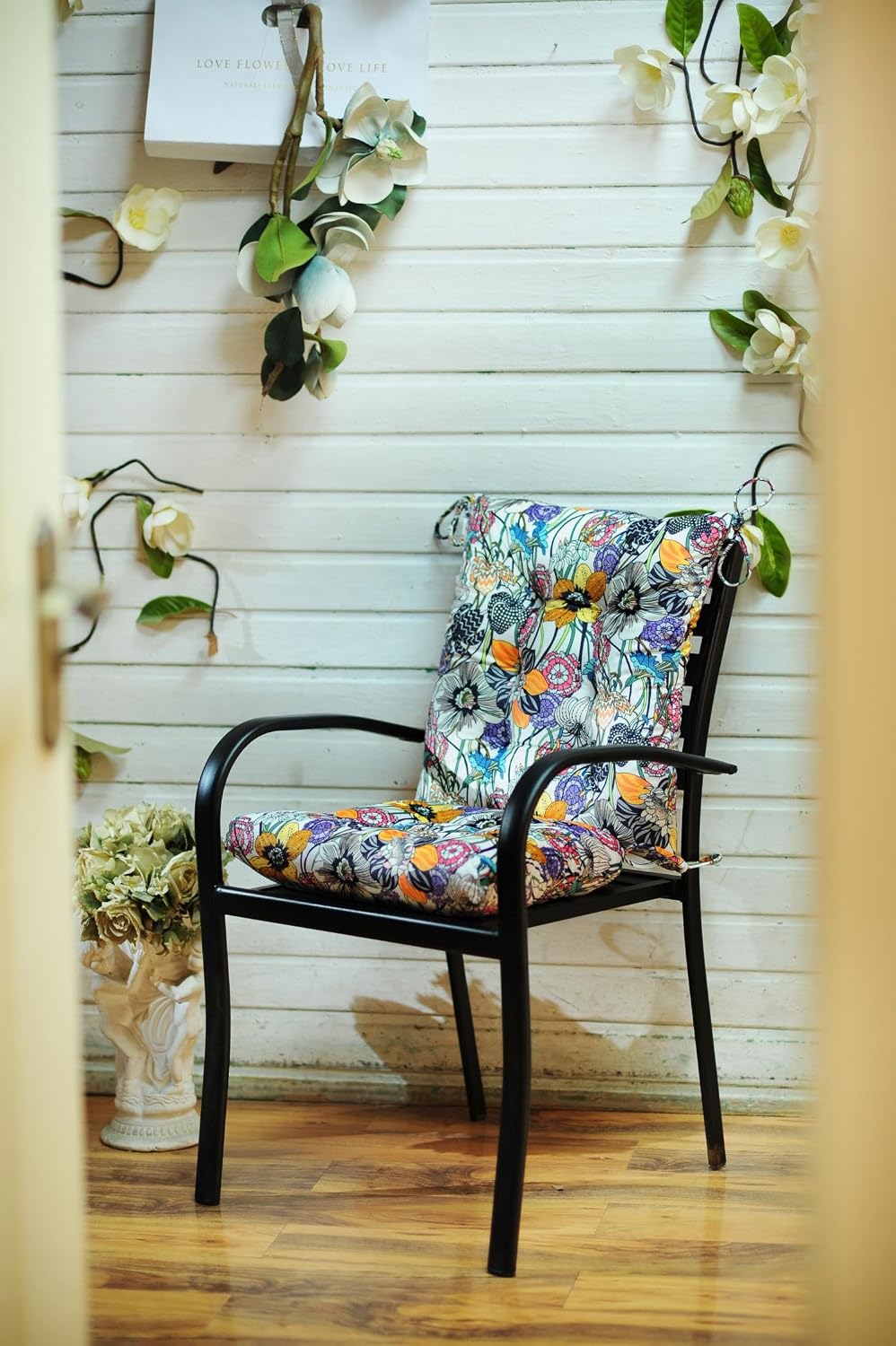 Patio Cushion, Rocking Chair Cushion, Tufted Pads, Set of Upper and Lower wit...