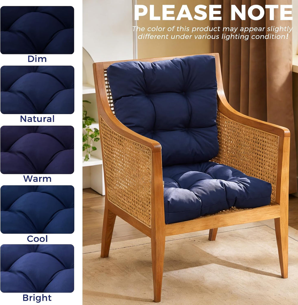 IASEAHK Outdoor Chair Cushions Set of 2, 19" x 19" x 5", Water...