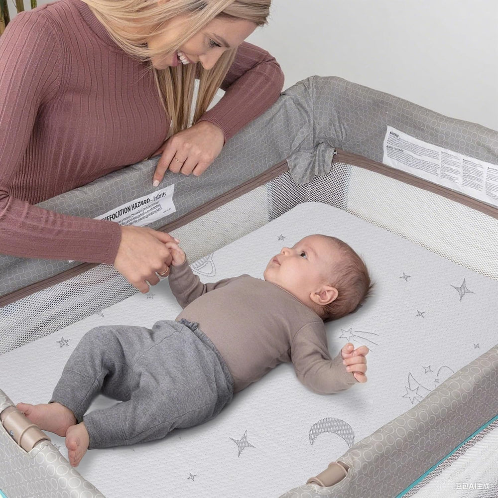Pack and Play Mattress Pad 38"x26"x1.5", Breathable Hypoallerg...