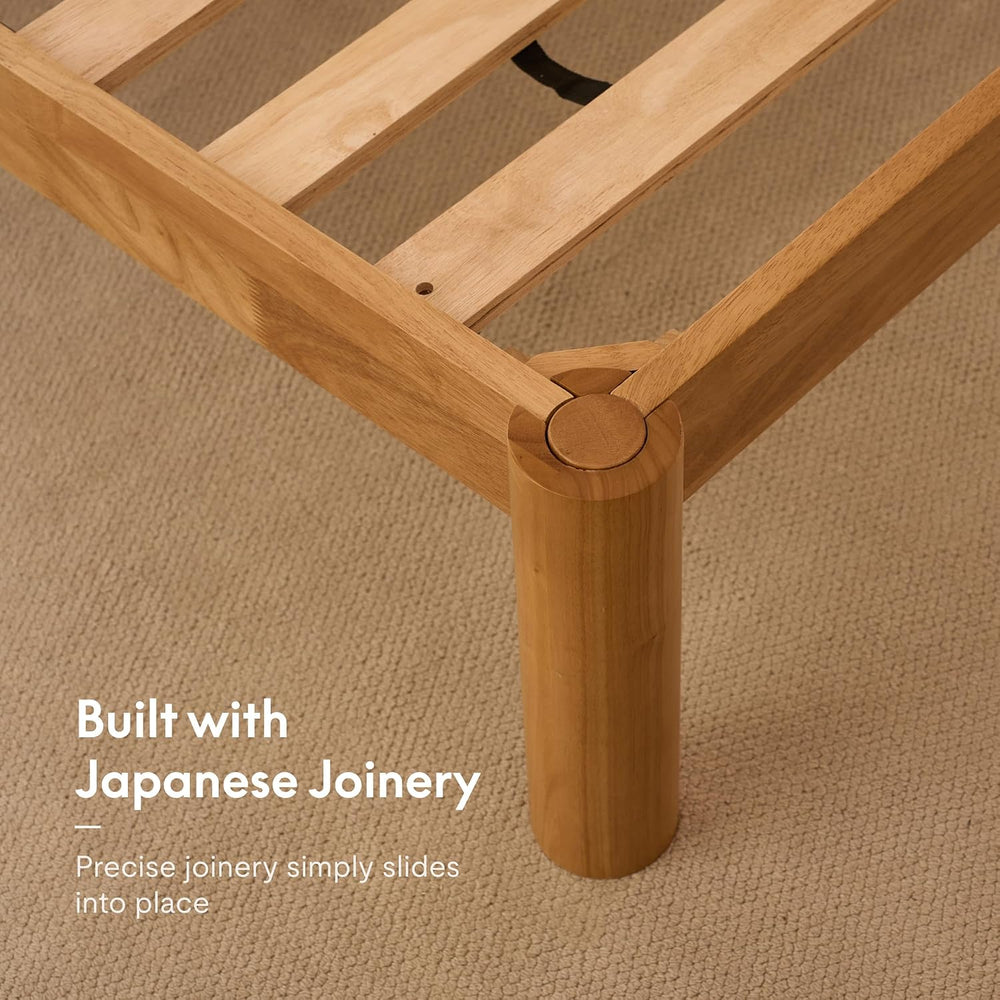 FLEXISPOT Hako G2 Japanese Joinery Bed Frame King, No-Tool Assembly