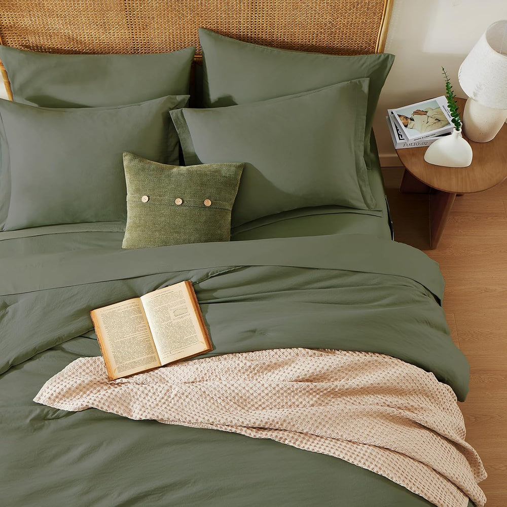 King Size Comforter Set- 7 Pieces Prewashed Bed in a Bag King Bedding Sets