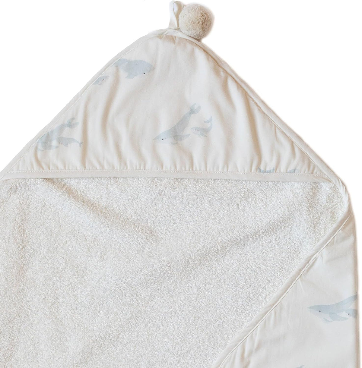 pehr hooded towel, follow me whale, french terry, main product view