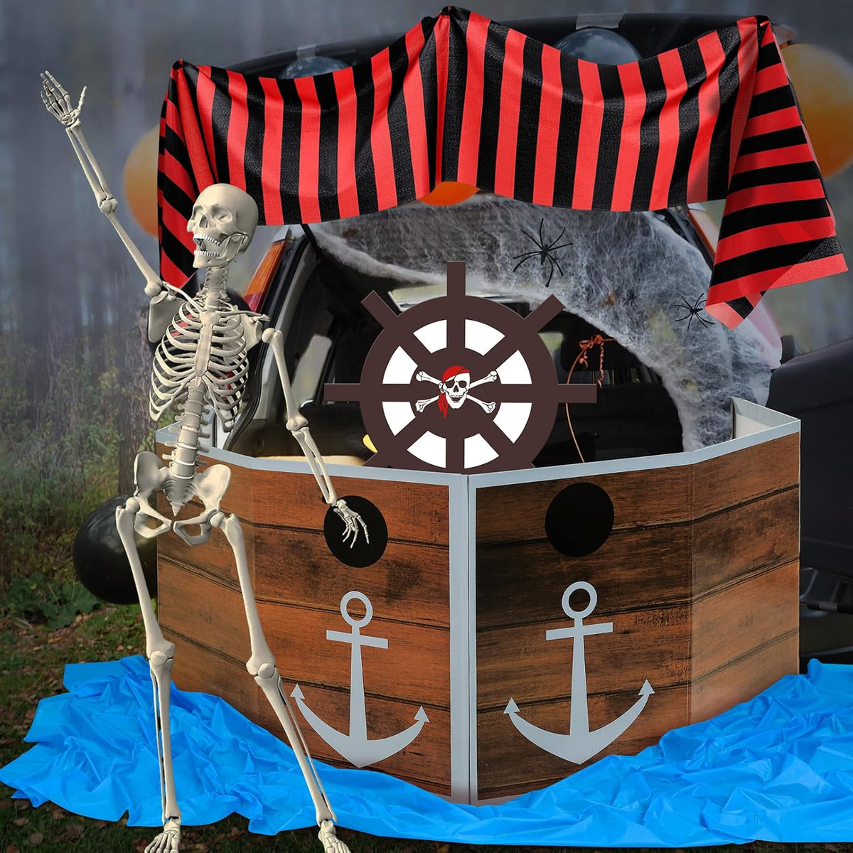Fanfanwin Halloween Trunk or Treat Car Decorations Kit, Retro