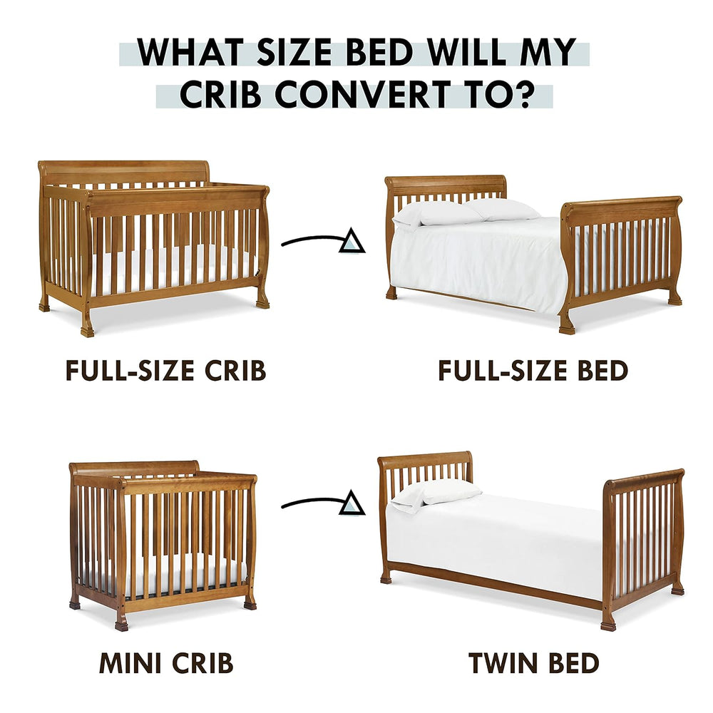 Davinci Twin/Full Size Bed Conversion Kit (M4799) in Ebony