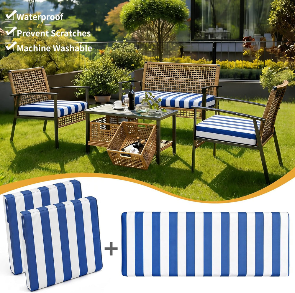3 Pack Outdoor Patio Cushions Replacement Covers Waterproof