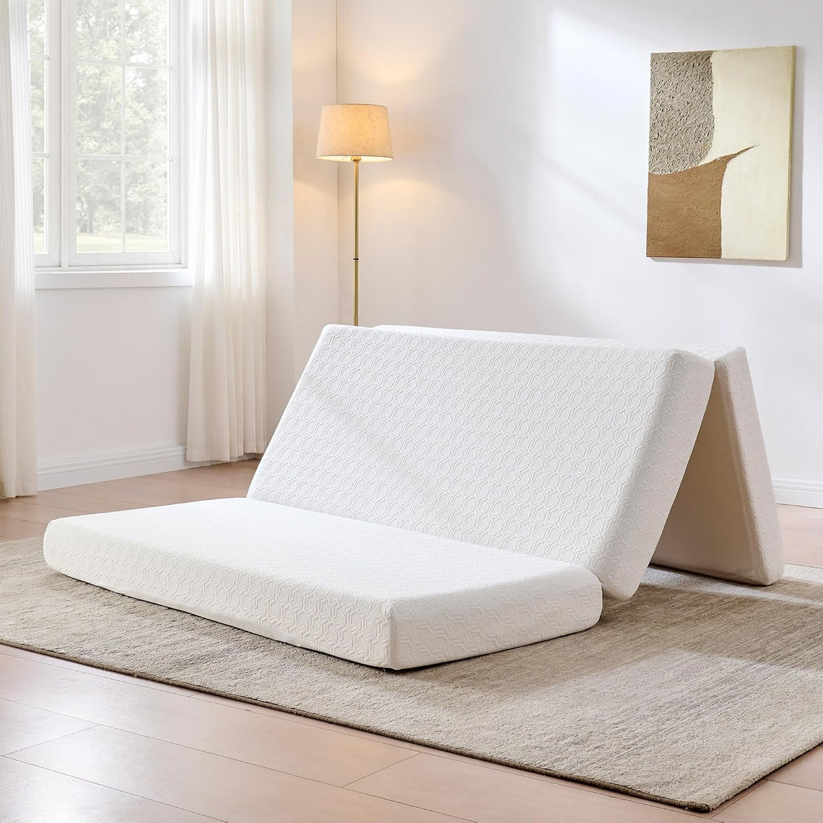 amerlife 6" queen tri-fold memory foam mattress with, view 9
