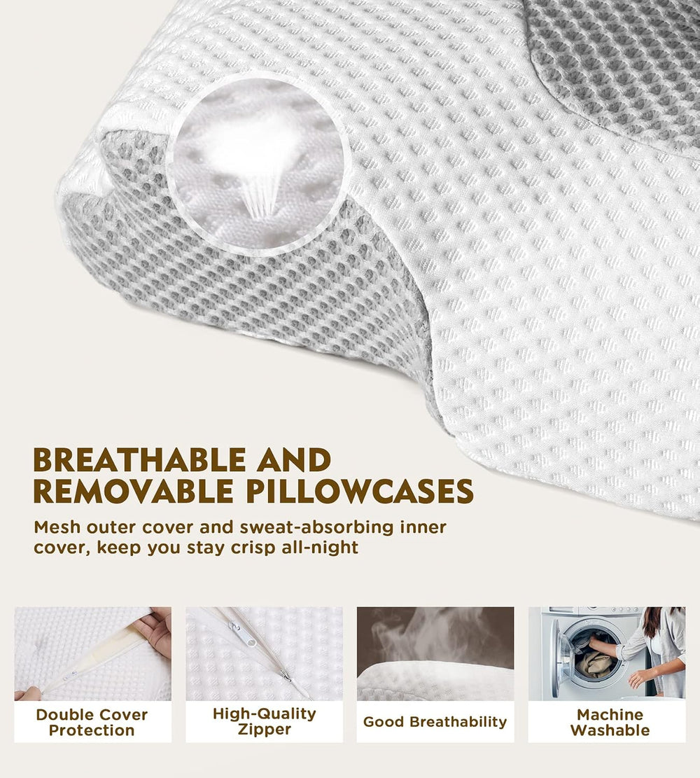 Osteo Cervical Pillow for Neck Pain Relief, Hollow Design Odorless Memory Foa...