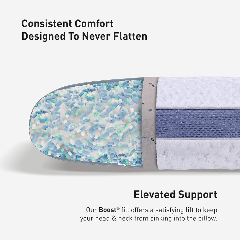 Bedgear Balance Cuddle Curve Performance Pillow - Size 2.0 - Moisture-Wicking...