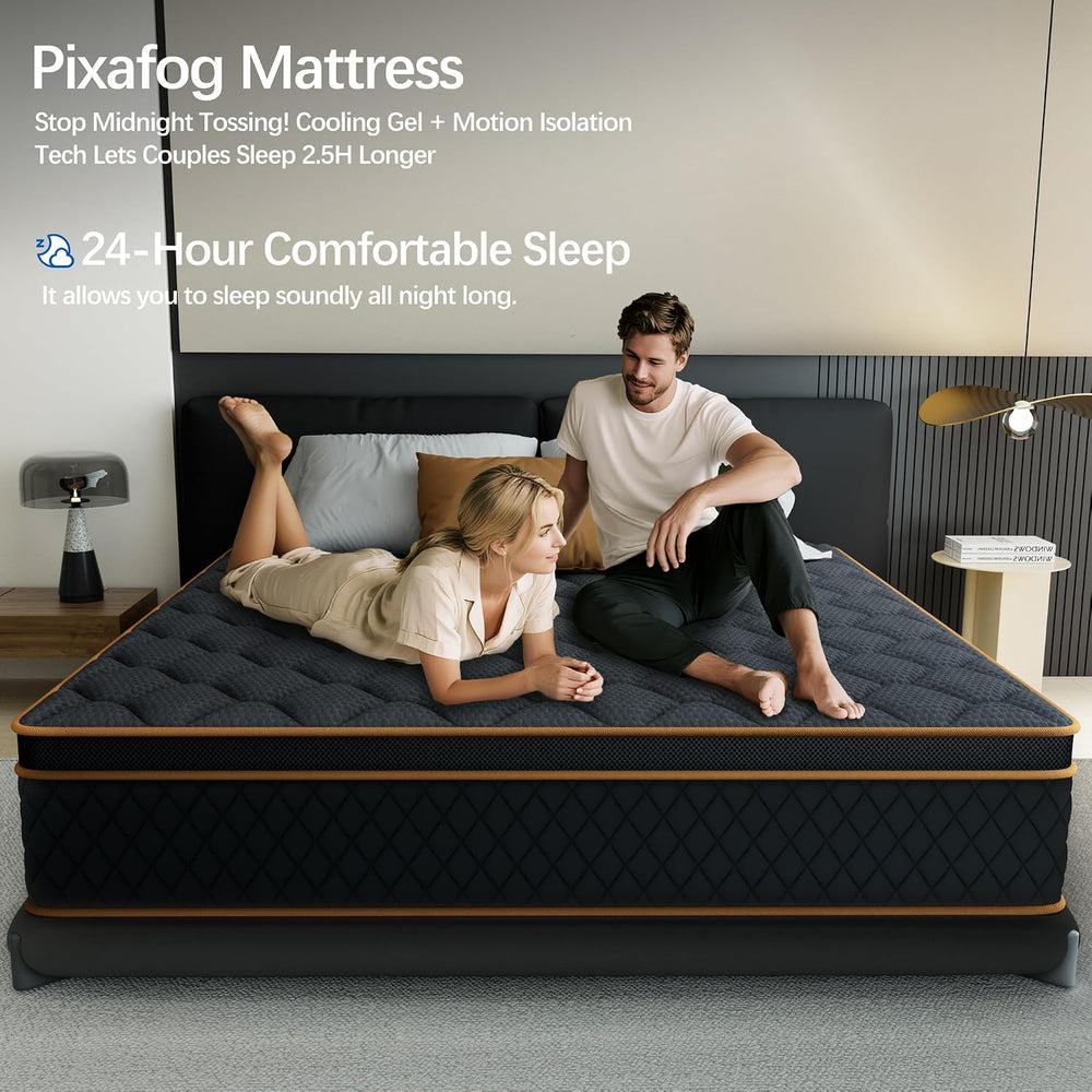 12 inch Full Size Mattress in a Box,Gel Hybrid Memory Foam Individually Wrapp...