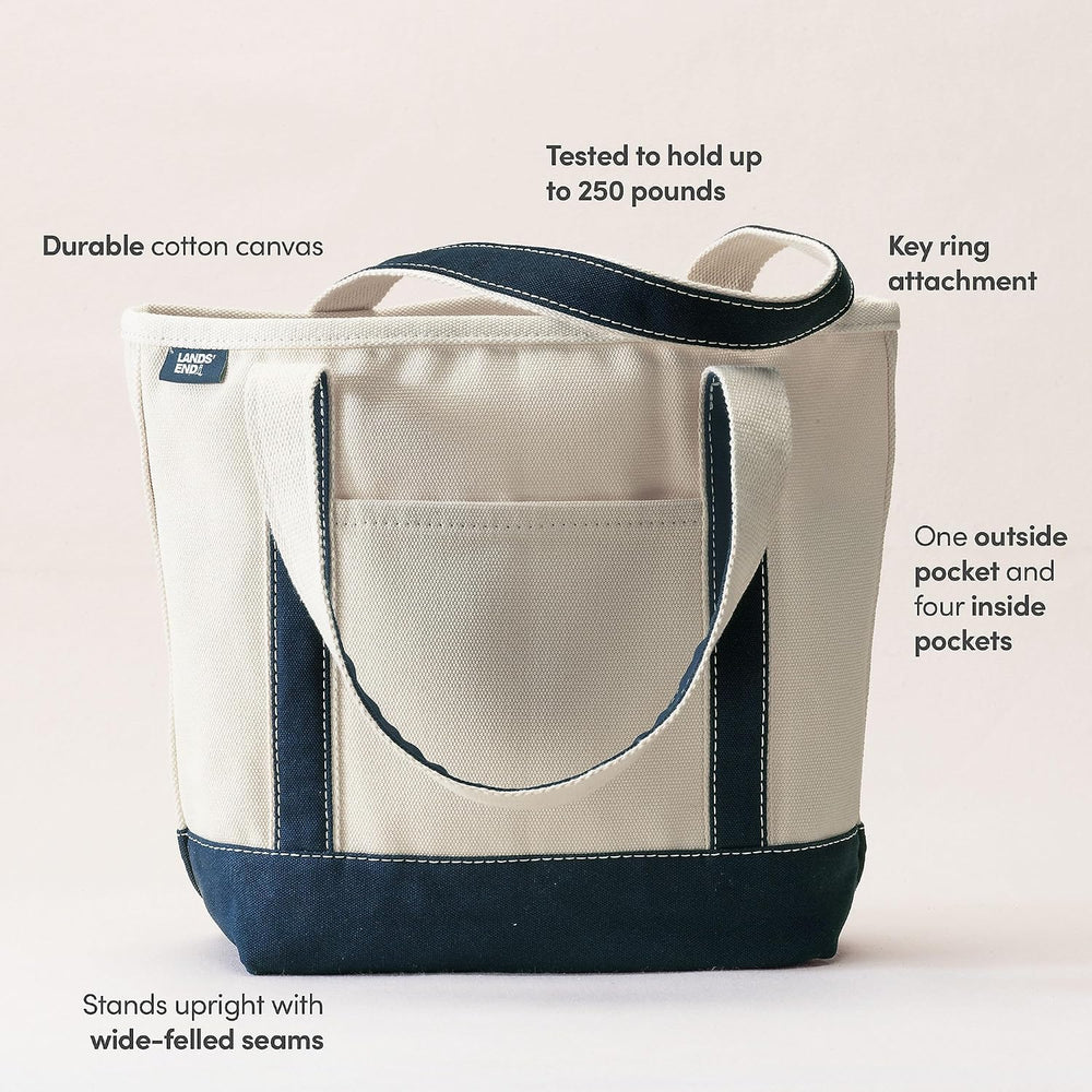 Lands' End Zip Canvas Tote