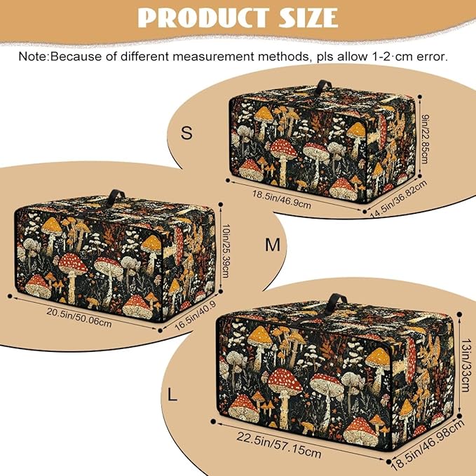 Dustproof Toaster Oven Cover Polyester-Linen Fabric Microwave Oven Dust Cover - Image 7