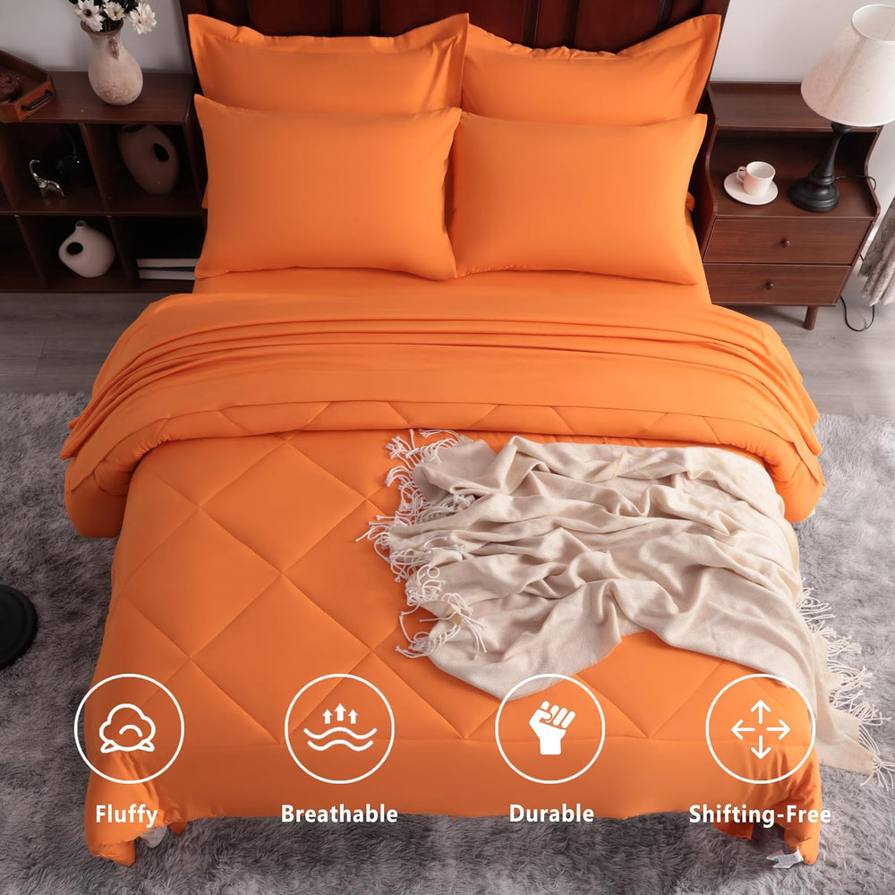 7-Piece Queen Comforter Set with Sheets – Soft and Breathable All-Season Quee...