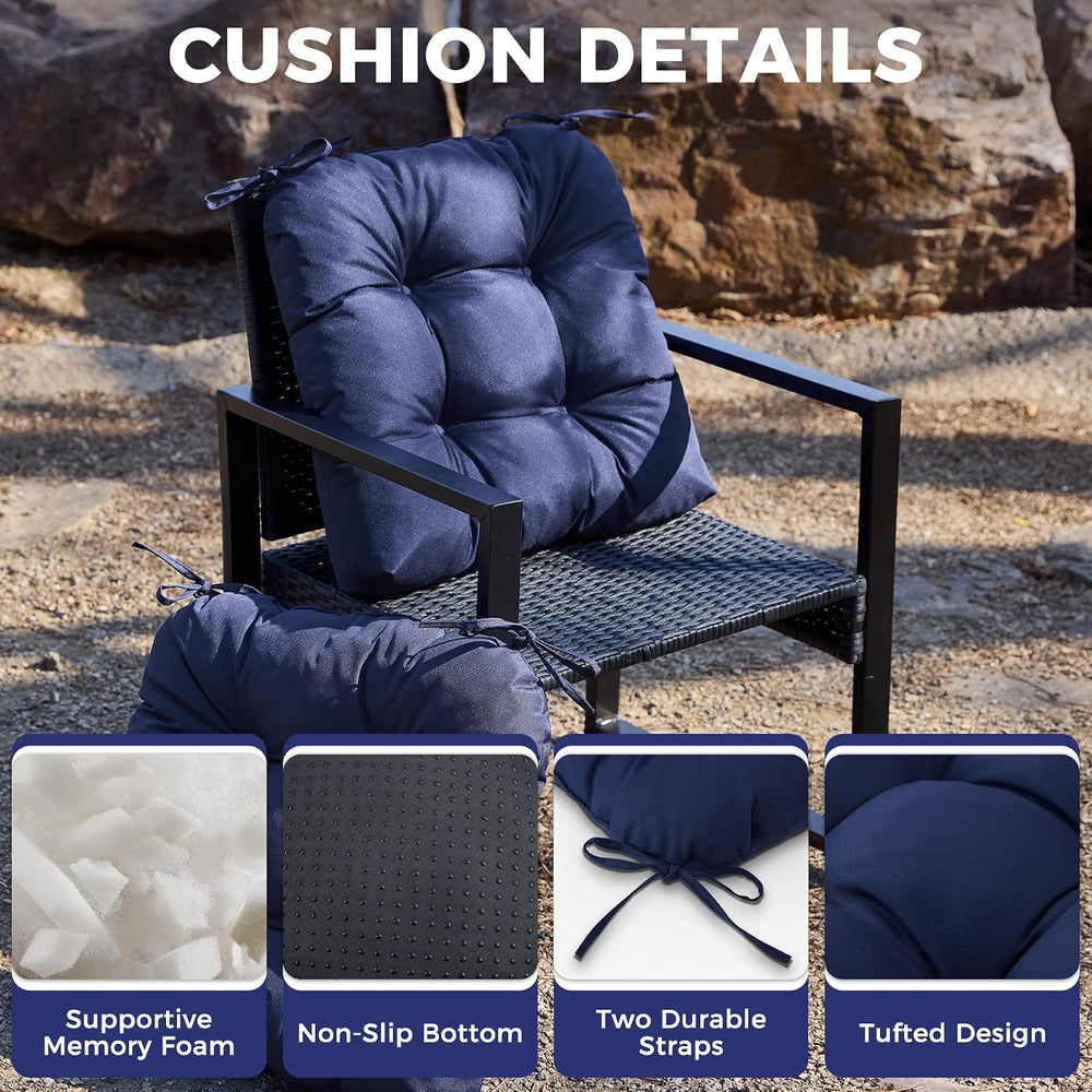 IASEAHK Outdoor Chair Cushions Set of 2, 19" x 19" x 5", Water...