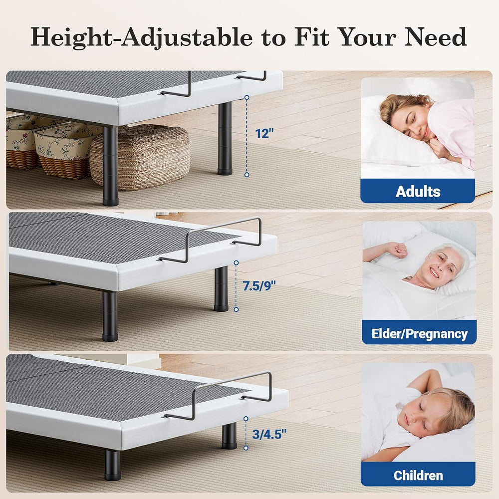 Split King Adjustable Bed Frame with Adjustable Legs, Electric Bed Base Frame...