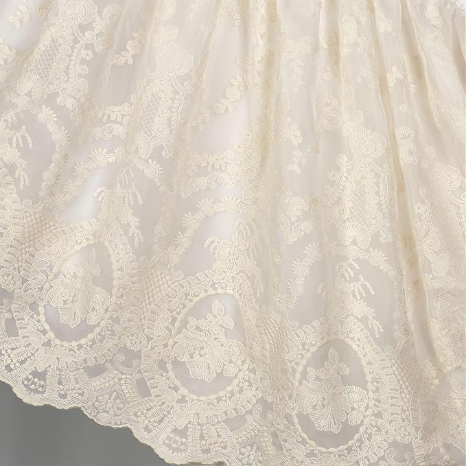 Cameo Lace Luxury Washable Polyester Bedding Set | Vintage Elegant | Pearl | - Image 5