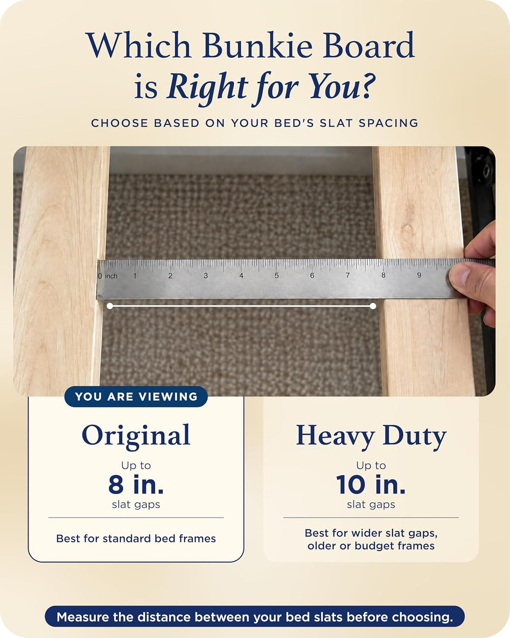 Meliusly Original Bunkie Board Full Size (54x75) - Under Bed Support