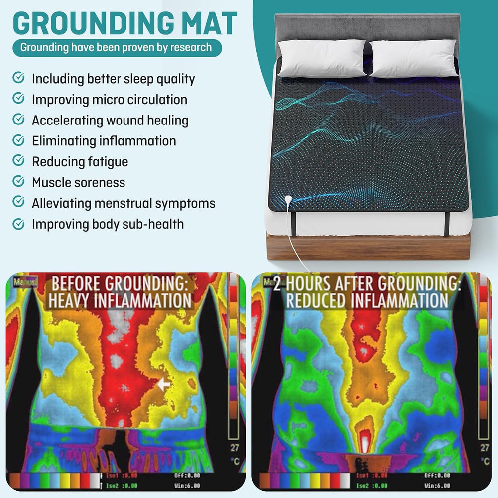 Grounding Mat for Bed, Fit Full, Queen & King Size Bed (54" x 78")