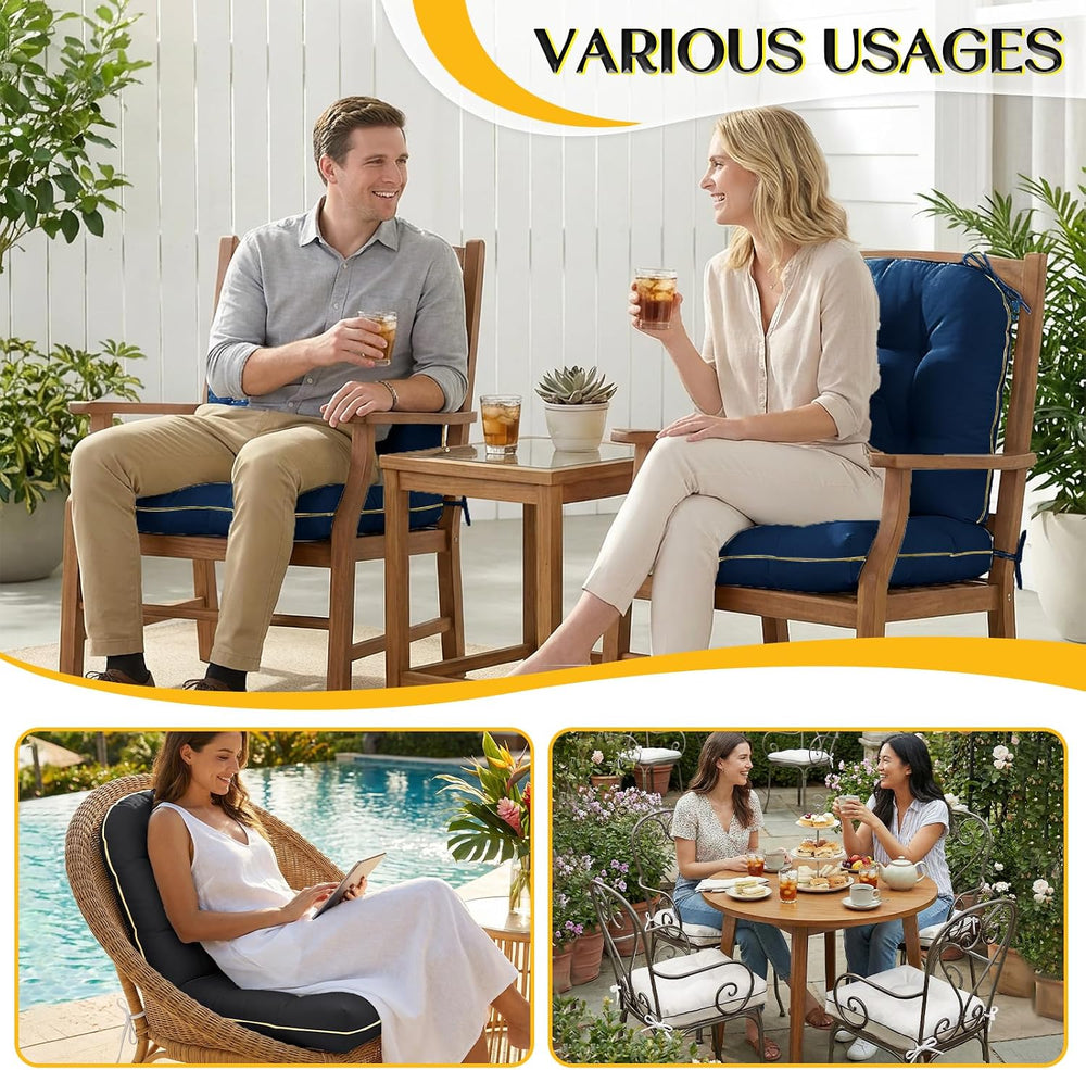 1 MIDDLE ONE Outdoor Chair Cushions Set of 2, Outdoor Cushions for Patio Furn...