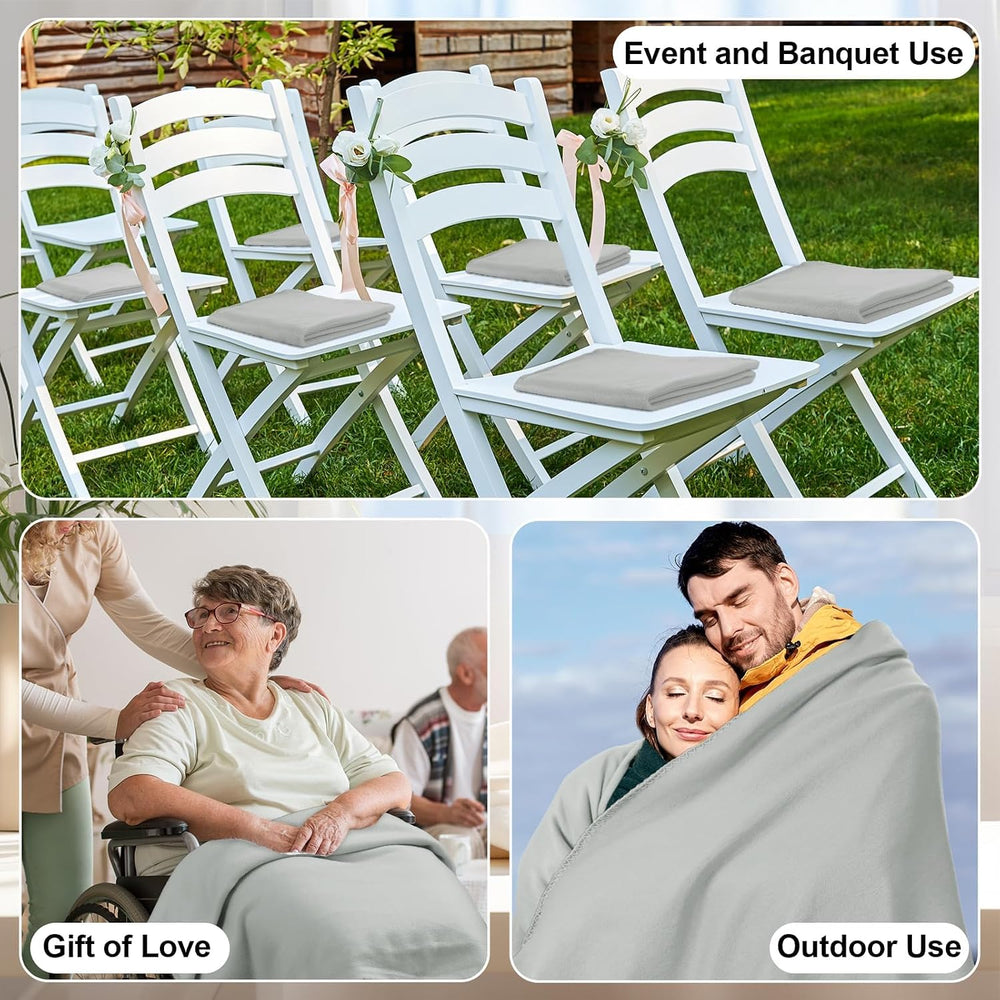 40PCS Gray Blankets Bulk 50 X 60, Soft Lightweight Throw Blanket Kit Cozy Bla...