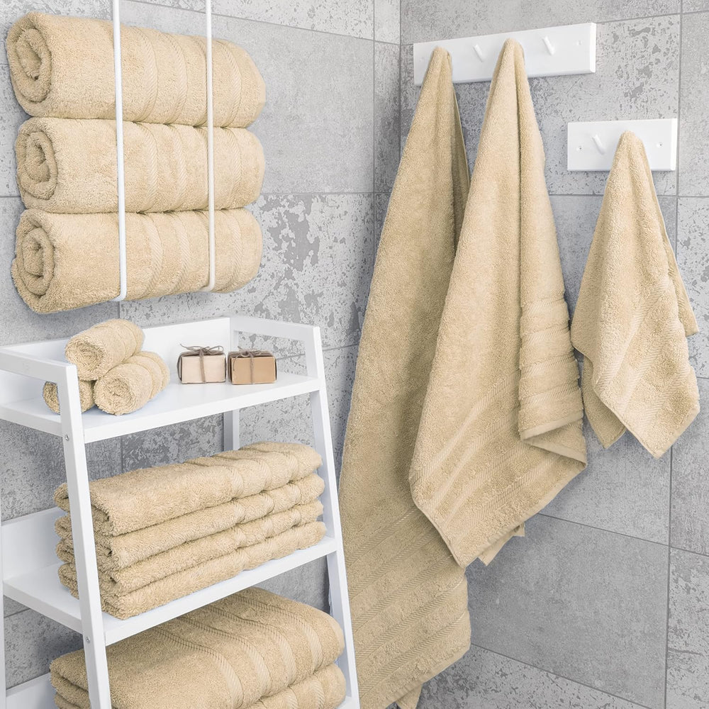 American Soft Linen 100% Cotton Luxury Turkish Towels, 4 PC Bath Towel Set