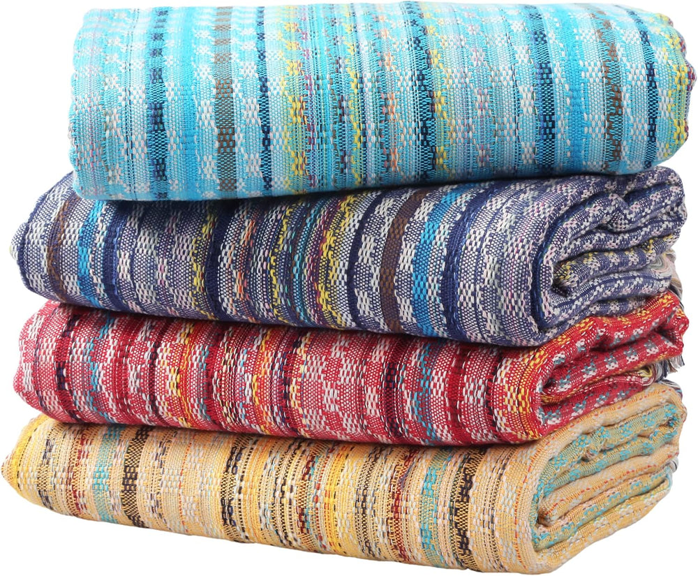 Cacala Extra Large Hand loomed Turkish Bath Towels Set of 4, 100% Cotton Quic...