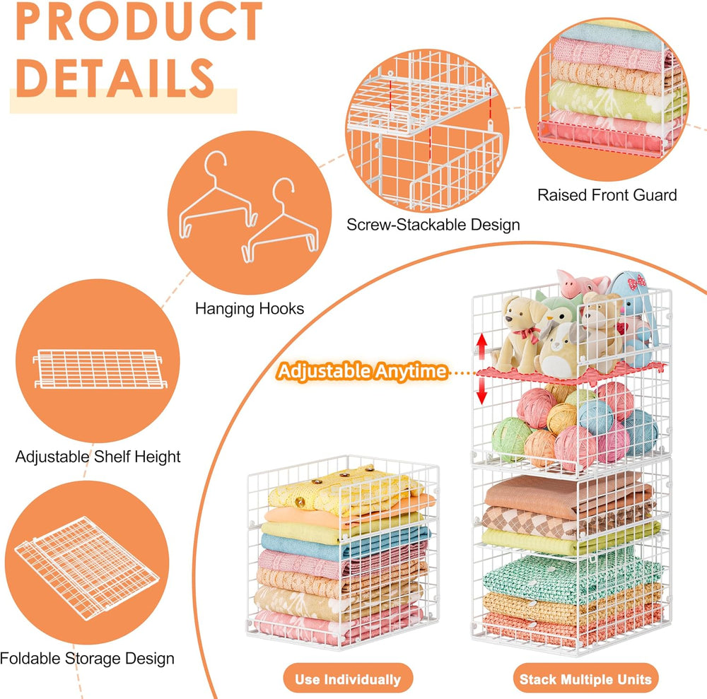 8-Tier Extended Depth Hanging Closet Organizers and Storage for Closet System...